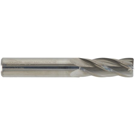 CGS TOOL 4Fl Std Cr End Mill 3/8" Dia 1" Loc 2-1/2" Oal W/.035 Cr CR143-3750.035